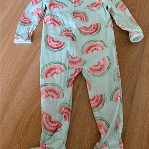 Watermelon Carters zip up footies 24 months